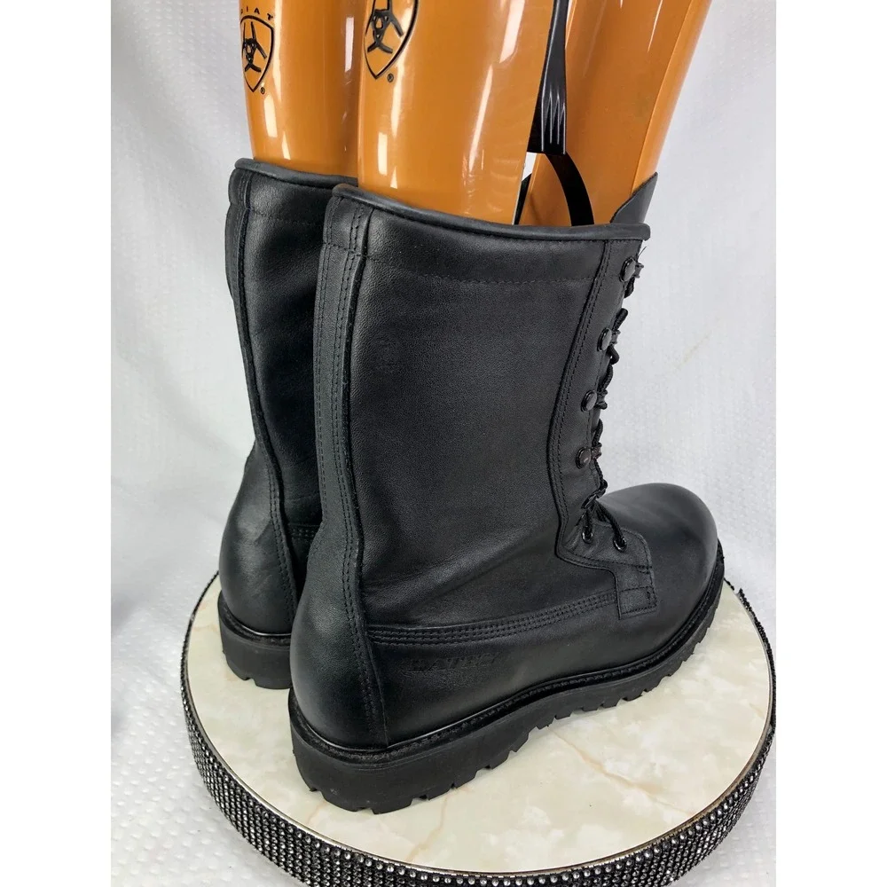 Bates Gore-Tex Leather Military Combat Boots Men 9.5 Black Vibram Tactical New